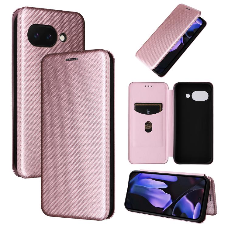 Carbon Fiber Texture Flip Leather Phone Case, For Google Pixel 11 Pro XL, For Google Pixel 11 Pro / 11, For Google Pixel 10a, For Google Pixel 10 Pro XL 5G Global, For Google Pixel 9a, For Google Pixel 8a
