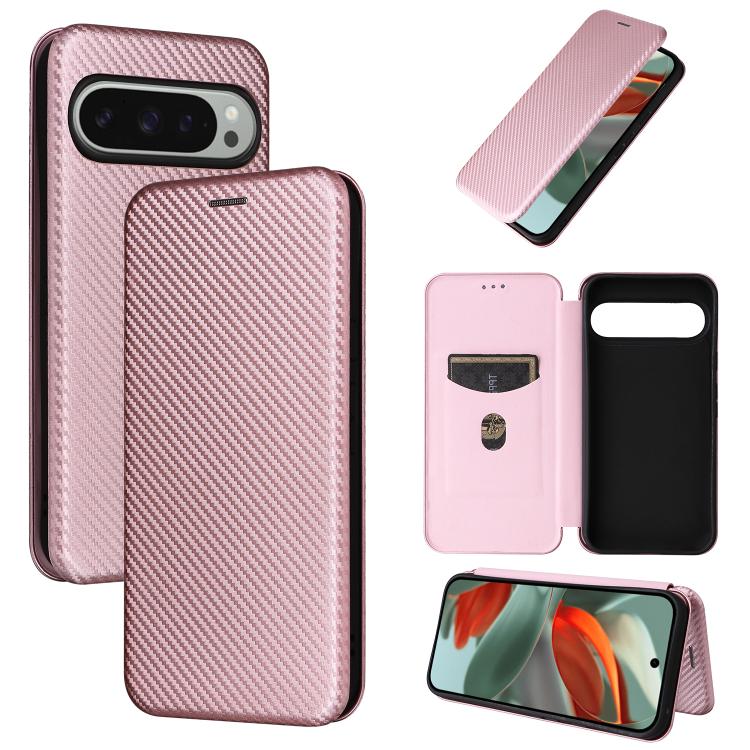 Carbon Fiber Texture Flip Leather Phone Case, For Google Pixel 11 Pro XL, For Google Pixel 11 Pro / 11, For Google Pixel 10a, For Google Pixel 10 Pro XL 5G Global, For Google Pixel 9a, For Google Pixel 8a