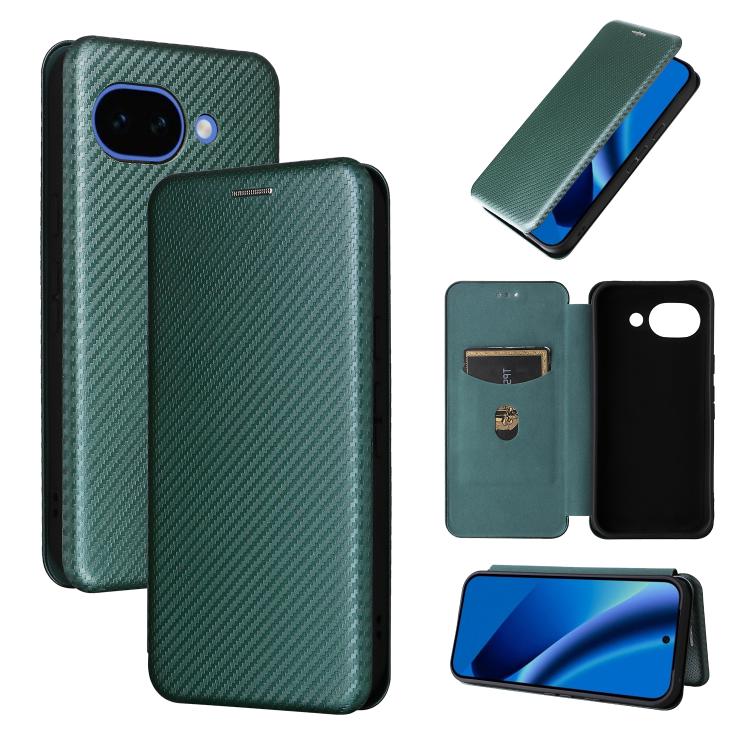 Carbon Fiber Texture Flip Leather Phone Case, For Google Pixel 11 Pro XL, For Google Pixel 11 Pro / 11, For Google Pixel 10a, For Google Pixel 10 Pro XL 5G Global, For Google Pixel 9a, For Google Pixel 8a
