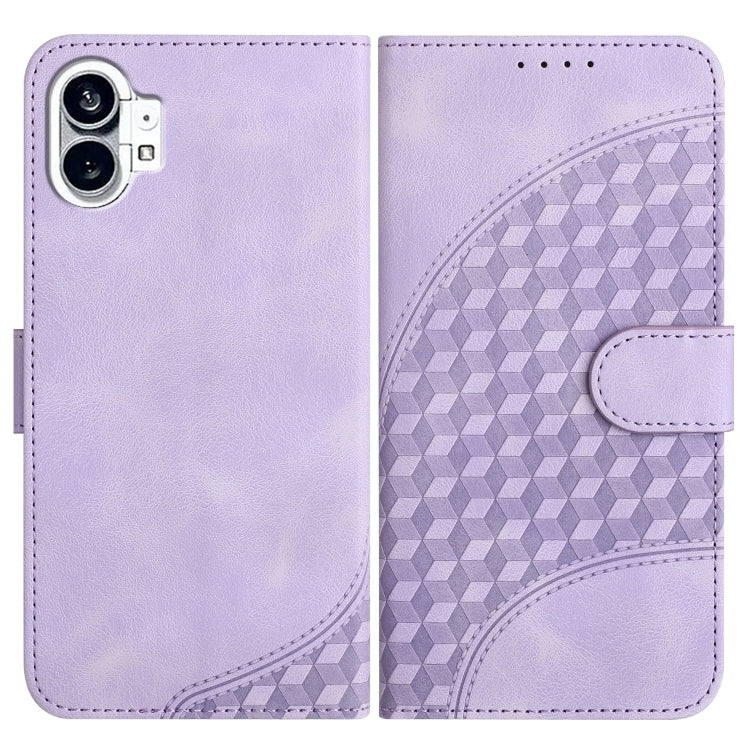Elephant Head Embossed Phone Leather Case with Lanyard, For Nothing Phone 4a Pro, For Nothing Phone 4a, For Nothing Phone 3a, For Nothing Phone 3a Pro, For Nothing Phone 2a, For Nothing Phone 2, For Nothing Phone 1