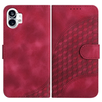 Elephant Head Embossed Phone Leather Case with Lanyard, For Nothing Phone 4a Pro, For Nothing Phone 4a, For Nothing Phone 3a, For Nothing Phone 3a Pro, For Nothing Phone 2a, For Nothing Phone 2, For Nothing Phone 1