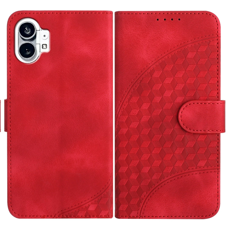 Elephant Head Embossed Phone Leather Case with Lanyard, For Nothing Phone 4a Pro, For Nothing Phone 4a, For Nothing Phone 3a, For Nothing Phone 3a Pro, For Nothing Phone 2a, For Nothing Phone 2, For Nothing Phone 1