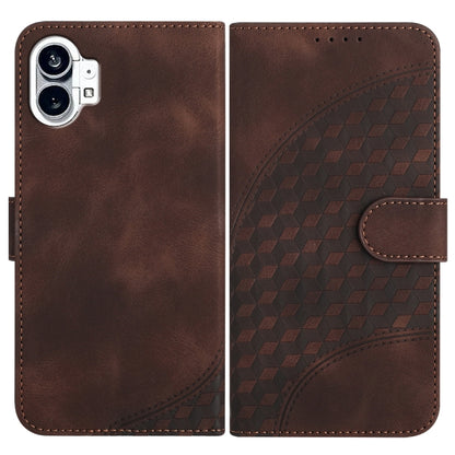 Elephant Head Embossed Phone Leather Case with Lanyard, For Nothing Phone 4a Pro, For Nothing Phone 4a, For Nothing Phone 3a, For Nothing Phone 3a Pro, For Nothing Phone 2a, For Nothing Phone 2, For Nothing Phone 1