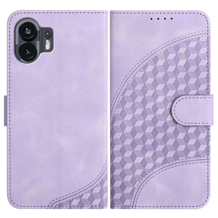 Elephant Head Embossed Phone Leather Case with Lanyard, For Nothing Phone 4a Pro, For Nothing Phone 4a, For Nothing Phone 3a, For Nothing Phone 3a Pro, For Nothing Phone 2a, For Nothing Phone 2, For Nothing Phone 1