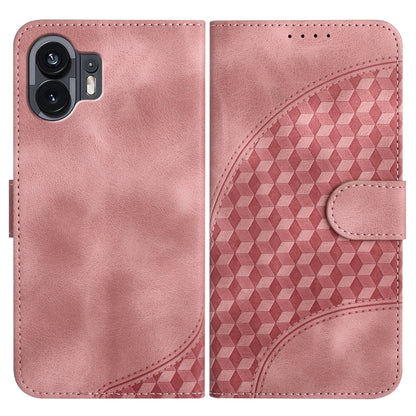 Elephant Head Embossed Phone Leather Case with Lanyard, For Nothing Phone 4a Pro, For Nothing Phone 4a, For Nothing Phone 3a, For Nothing Phone 3a Pro, For Nothing Phone 2a, For Nothing Phone 2, For Nothing Phone 1