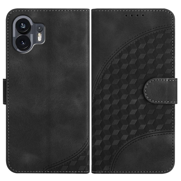 Elephant Head Embossed Phone Leather Case with Lanyard, For Nothing Phone 4a Pro, For Nothing Phone 4a, For Nothing Phone 3a, For Nothing Phone 3a Pro, For Nothing Phone 2a, For Nothing Phone 2, For Nothing Phone 1
