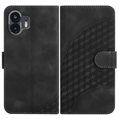 Elephant Head Embossed Phone Leather Case with Lanyard, For Nothing Phone 4a Pro, For Nothing Phone 4a, For Nothing Phone 3a, For Nothing Phone 3a Pro, For Nothing Phone 2a, For Nothing Phone 2, For Nothing Phone 1