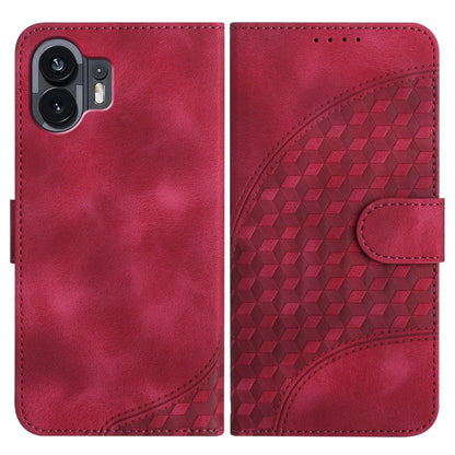 Elephant Head Embossed Phone Leather Case with Lanyard, For Nothing Phone 4a Pro, For Nothing Phone 4a, For Nothing Phone 3a, For Nothing Phone 3a Pro, For Nothing Phone 2a, For Nothing Phone 2, For Nothing Phone 1