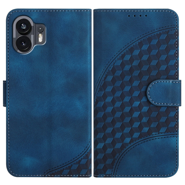 Elephant Head Embossed Phone Leather Case with Lanyard, For Nothing Phone 4a Pro, For Nothing Phone 4a, For Nothing Phone 3a, For Nothing Phone 3a Pro, For Nothing Phone 2a, For Nothing Phone 2, For Nothing Phone 1