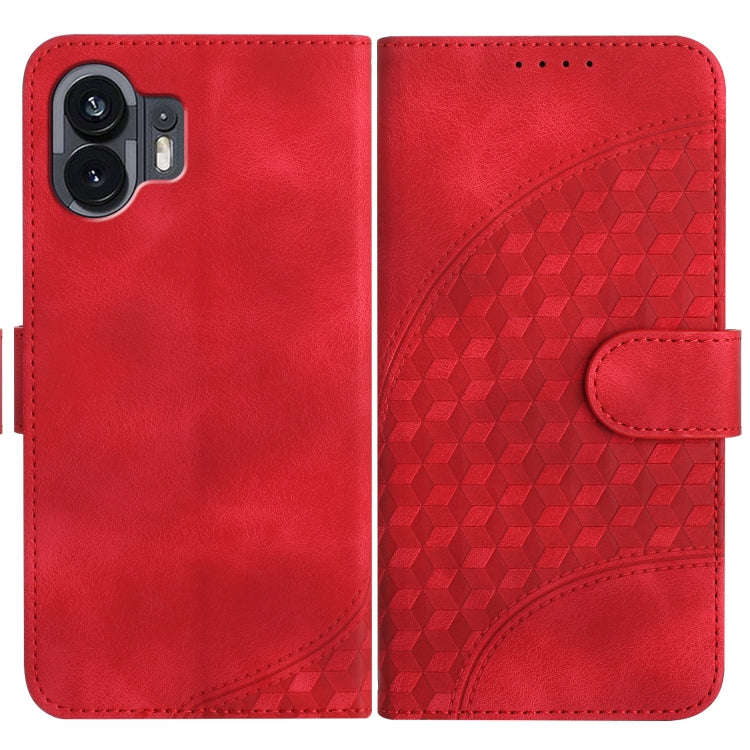 Elephant Head Embossed Phone Leather Case with Lanyard, For Nothing Phone 4a Pro, For Nothing Phone 4a, For Nothing Phone 3a, For Nothing Phone 3a Pro, For Nothing Phone 2a, For Nothing Phone 2, For Nothing Phone 1