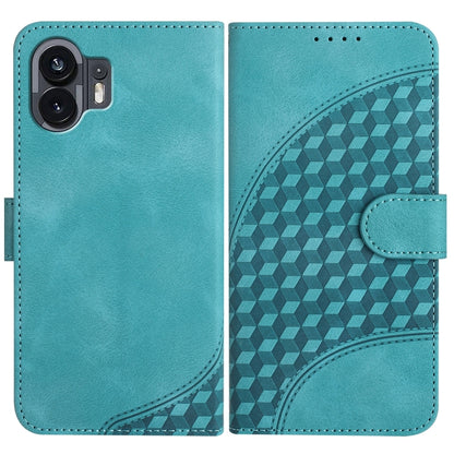 Elephant Head Embossed Phone Leather Case with Lanyard, For Nothing Phone 4a Pro, For Nothing Phone 4a, For Nothing Phone 3a, For Nothing Phone 3a Pro, For Nothing Phone 2a, For Nothing Phone 2, For Nothing Phone 1
