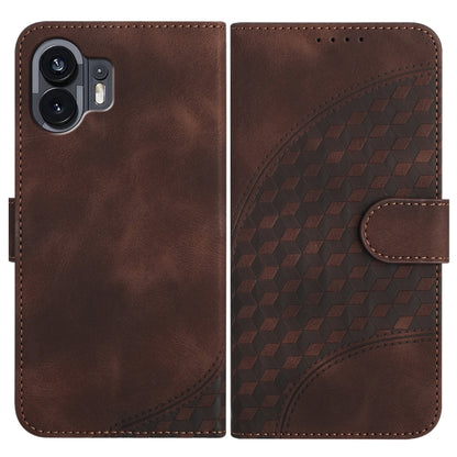 Elephant Head Embossed Phone Leather Case with Lanyard, For Nothing Phone 4a Pro, For Nothing Phone 4a, For Nothing Phone 3a, For Nothing Phone 3a Pro, For Nothing Phone 2a, For Nothing Phone 2, For Nothing Phone 1