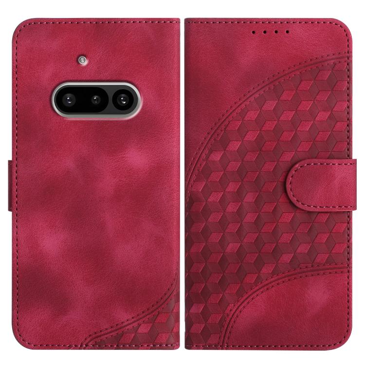 Elephant Head Embossed Phone Leather Case with Lanyard, For Nothing Phone 4a Pro, For Nothing Phone 4a, For Nothing Phone 3a, For Nothing Phone 3a Pro, For Nothing Phone 2a, For Nothing Phone 2, For Nothing Phone 1
