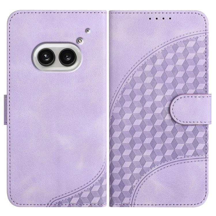 Elephant Head Embossed Phone Leather Case with Lanyard, For Nothing Phone 4a Pro, For Nothing Phone 4a, For Nothing Phone 3a, For Nothing Phone 3a Pro, For Nothing Phone 2a, For Nothing Phone 2, For Nothing Phone 1