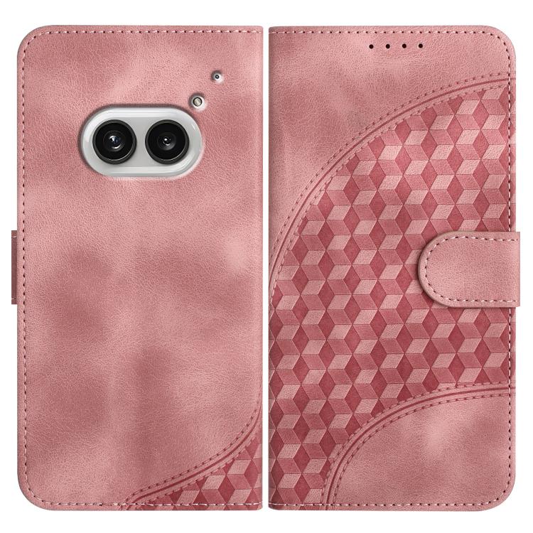 Elephant Head Embossed Phone Leather Case with Lanyard, For Nothing Phone 4a Pro, For Nothing Phone 4a, For Nothing Phone 3a, For Nothing Phone 3a Pro, For Nothing Phone 2a, For Nothing Phone 2, For Nothing Phone 1