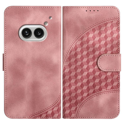 Elephant Head Embossed Phone Leather Case with Lanyard, For Nothing Phone 4a Pro, For Nothing Phone 4a, For Nothing Phone 3a, For Nothing Phone 3a Pro, For Nothing Phone 2a, For Nothing Phone 2, For Nothing Phone 1