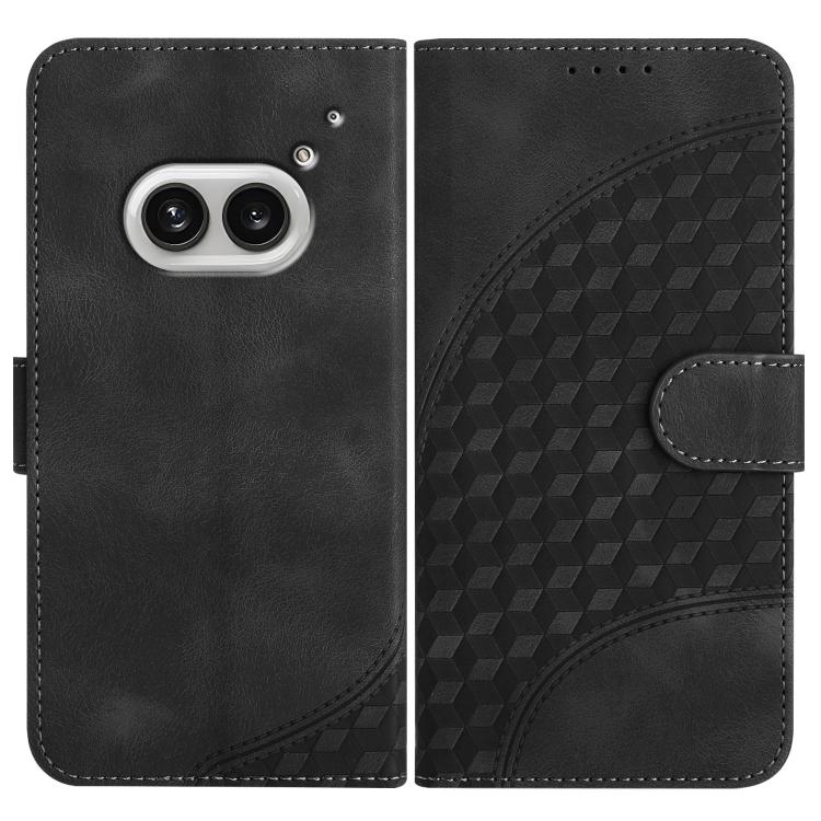 Elephant Head Embossed Phone Leather Case with Lanyard, For Nothing Phone 4a Pro, For Nothing Phone 4a, For Nothing Phone 3a, For Nothing Phone 3a Pro, For Nothing Phone 2a, For Nothing Phone 2, For Nothing Phone 1