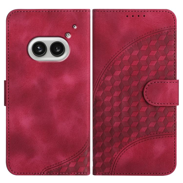 Elephant Head Embossed Phone Leather Case with Lanyard, For Nothing Phone 4a Pro, For Nothing Phone 4a, For Nothing Phone 3a, For Nothing Phone 3a Pro, For Nothing Phone 2a, For Nothing Phone 2, For Nothing Phone 1