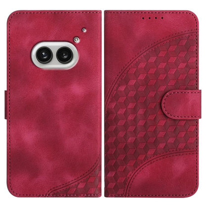 Elephant Head Embossed Phone Leather Case with Lanyard, For Nothing Phone 4a Pro, For Nothing Phone 4a, For Nothing Phone 3a, For Nothing Phone 3a Pro, For Nothing Phone 2a, For Nothing Phone 2, For Nothing Phone 1