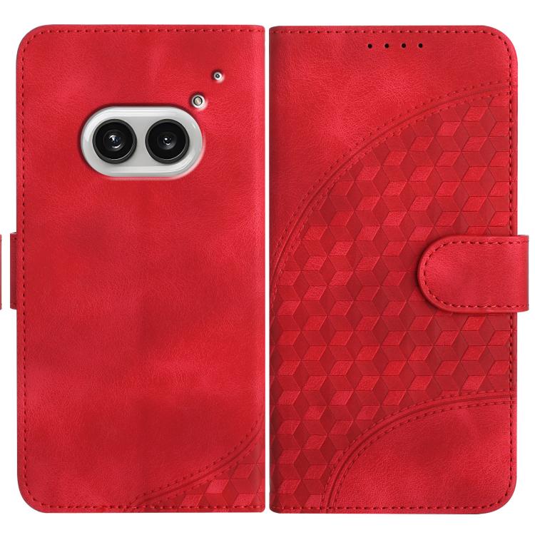 Elephant Head Embossed Phone Leather Case with Lanyard, For Nothing Phone 4a Pro, For Nothing Phone 4a, For Nothing Phone 3a, For Nothing Phone 3a Pro, For Nothing Phone 2a, For Nothing Phone 2, For Nothing Phone 1