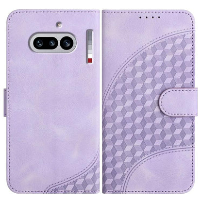 Elephant Head Embossed Phone Leather Case with Lanyard, For Nothing Phone 4a Pro, For Nothing Phone 4a, For Nothing Phone 3a, For Nothing Phone 3a Pro, For Nothing Phone 2a, For Nothing Phone 2, For Nothing Phone 1