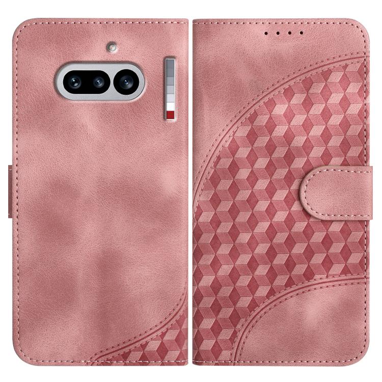 Elephant Head Embossed Phone Leather Case with Lanyard, For Nothing Phone 4a Pro, For Nothing Phone 4a, For Nothing Phone 3a, For Nothing Phone 3a Pro, For Nothing Phone 2a, For Nothing Phone 2, For Nothing Phone 1