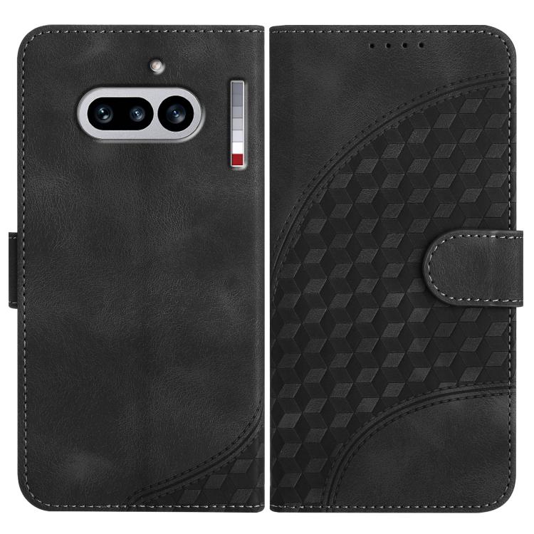 Elephant Head Embossed Phone Leather Case with Lanyard, For Nothing Phone 4a Pro, For Nothing Phone 4a, For Nothing Phone 3a, For Nothing Phone 3a Pro, For Nothing Phone 2a, For Nothing Phone 2, For Nothing Phone 1