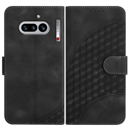 Elephant Head Embossed Phone Leather Case with Lanyard, For Nothing Phone 4a Pro, For Nothing Phone 4a, For Nothing Phone 3a, For Nothing Phone 3a Pro, For Nothing Phone 2a, For Nothing Phone 2, For Nothing Phone 1