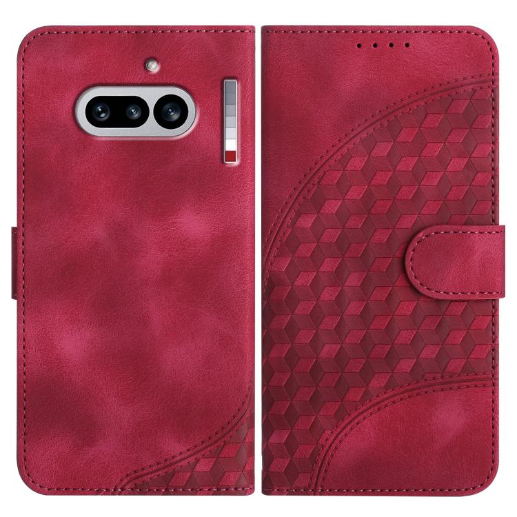 Elephant Head Embossed Phone Leather Case with Lanyard, For Nothing Phone 4a Pro, For Nothing Phone 4a, For Nothing Phone 3a, For Nothing Phone 3a Pro, For Nothing Phone 2a, For Nothing Phone 2, For Nothing Phone 1