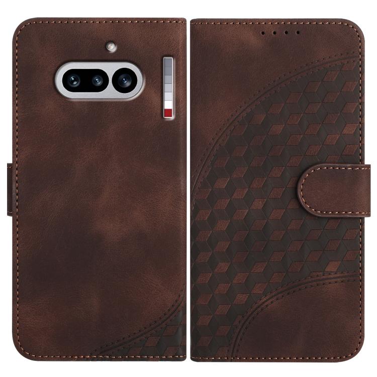 Elephant Head Embossed Phone Leather Case with Lanyard, For Nothing Phone 4a Pro, For Nothing Phone 4a, For Nothing Phone 3a, For Nothing Phone 3a Pro, For Nothing Phone 2a, For Nothing Phone 2, For Nothing Phone 1