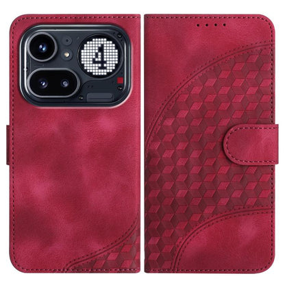 Elephant Head Embossed Phone Leather Case with Lanyard, For Nothing Phone 4a Pro, For Nothing Phone 4a, For Nothing Phone 3a, For Nothing Phone 3a Pro, For Nothing Phone 2a, For Nothing Phone 2, For Nothing Phone 1