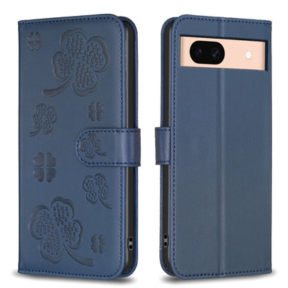 Four-leaf Embossed Leather Phone Case, For Google Pixel 11 / 11 Pro, For Google Pixel 8a, For Google Pixel 8 Pro, For Google Pixel 8, For Google Pixel 7a, For Google Pixel 7 Pro, For Google Pixel 7