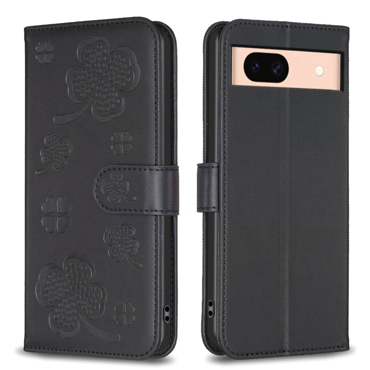 Four-leaf Embossed Leather Phone Case, For Google Pixel 11 / 11 Pro, For Google Pixel 8a, For Google Pixel 8 Pro, For Google Pixel 8, For Google Pixel 7a, For Google Pixel 7 Pro, For Google Pixel 7