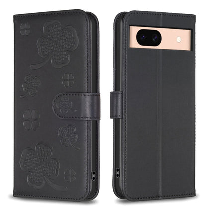 Four-leaf Embossed Leather Phone Case, For Google Pixel 11 / 11 Pro, For Google Pixel 8a, For Google Pixel 8 Pro, For Google Pixel 8, For Google Pixel 7a, For Google Pixel 7 Pro, For Google Pixel 7
