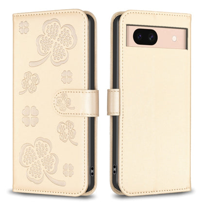 Four-leaf Embossed Leather Phone Case, For Google Pixel 11 / 11 Pro, For Google Pixel 8a, For Google Pixel 8 Pro, For Google Pixel 8, For Google Pixel 7a, For Google Pixel 7 Pro, For Google Pixel 7