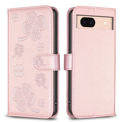 Four-leaf Embossed Leather Phone Case, For Google Pixel 11 / 11 Pro, For Google Pixel 8a, For Google Pixel 8 Pro, For Google Pixel 8, For Google Pixel 7a, For Google Pixel 7 Pro, For Google Pixel 7