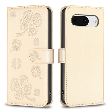 Four-leaf Embossed Leather Phone Case, For Google Pixel 11 / 11 Pro, For Google Pixel 8a, For Google Pixel 8 Pro, For Google Pixel 8, For Google Pixel 7a, For Google Pixel 7 Pro, For Google Pixel 7
