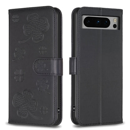 Four-leaf Embossed Leather Phone Case, For Google Pixel 11 / 11 Pro, For Google Pixel 8a, For Google Pixel 8 Pro, For Google Pixel 8, For Google Pixel 7a, For Google Pixel 7 Pro, For Google Pixel 7