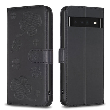 Four-leaf Embossed Leather Phone Case, For Google Pixel 11 / 11 Pro, For Google Pixel 8a, For Google Pixel 8 Pro, For Google Pixel 8, For Google Pixel 7a, For Google Pixel 7 Pro, For Google Pixel 7