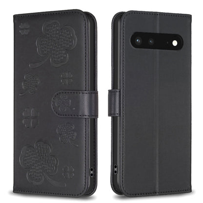 Four-leaf Embossed Leather Phone Case, For Google Pixel 11 / 11 Pro, For Google Pixel 8a, For Google Pixel 8 Pro, For Google Pixel 8, For Google Pixel 7a, For Google Pixel 7 Pro, For Google Pixel 7