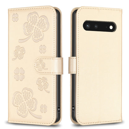 Four-leaf Embossed Leather Phone Case, For Google Pixel 11 / 11 Pro, For Google Pixel 8a, For Google Pixel 8 Pro, For Google Pixel 8, For Google Pixel 7a, For Google Pixel 7 Pro, For Google Pixel 7