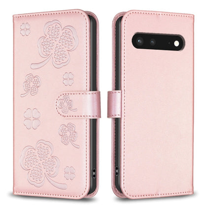 Four-leaf Embossed Leather Phone Case, For Google Pixel 11 / 11 Pro, For Google Pixel 8a, For Google Pixel 8 Pro, For Google Pixel 8, For Google Pixel 7a, For Google Pixel 7 Pro, For Google Pixel 7