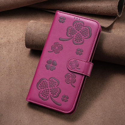 Four-leaf Embossed Leather Phone Case, For Google Pixel 11 / 11 Pro, For Google Pixel 8a, For Google Pixel 8 Pro, For Google Pixel 8, For Google Pixel 7a, For Google Pixel 7 Pro, For Google Pixel 7