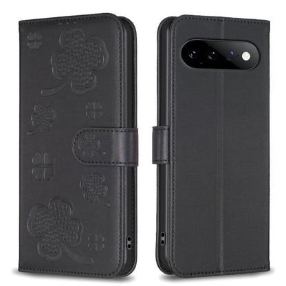 Four-leaf Embossed Leather Phone Case, For Google Pixel 11 / 11 Pro, For Google Pixel 8a, For Google Pixel 8 Pro, For Google Pixel 8, For Google Pixel 7a, For Google Pixel 7 Pro, For Google Pixel 7