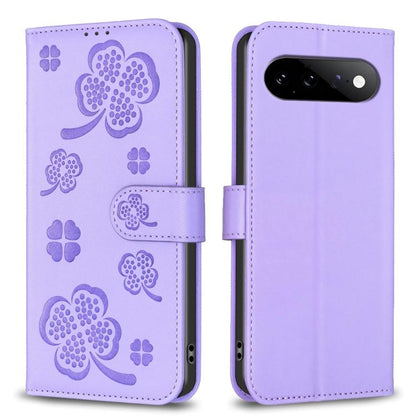 Four-leaf Embossed Leather Phone Case, For Google Pixel 11 / 11 Pro, For Google Pixel 8a, For Google Pixel 8 Pro, For Google Pixel 8, For Google Pixel 7a, For Google Pixel 7 Pro, For Google Pixel 7