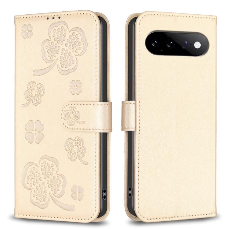 Four-leaf Embossed Leather Phone Case, For Google Pixel 11 / 11 Pro, For Google Pixel 8a, For Google Pixel 8 Pro, For Google Pixel 8, For Google Pixel 7a, For Google Pixel 7 Pro, For Google Pixel 7