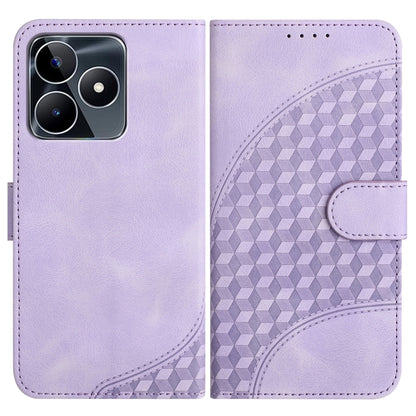 Elephant Head Embossed Phone Leather Case with Lanyard, For Realme GT 6 / GT 6T, For Realme C63 / C61 Global, For Realme 12 5G Global, For Realme 12+ 5G Global, For Realme 12 Pro 5G Global/12 Pro+ 5G Global, For Realme GT5 Pro, For Realme C53/Narzo N53...