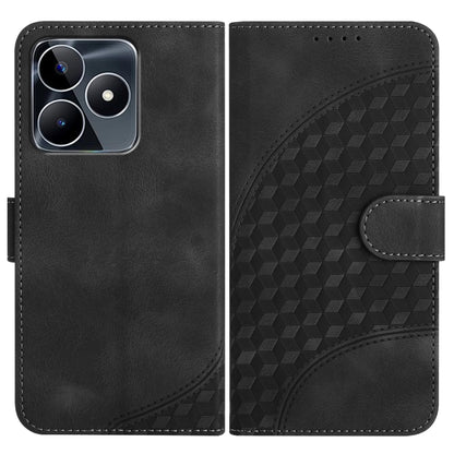 Elephant Head Embossed Phone Leather Case with Lanyard, For Realme GT 6 / GT 6T, For Realme C63 / C61 Global, For Realme 12 5G Global, For Realme 12+ 5G Global, For Realme 12 Pro 5G Global/12 Pro+ 5G Global, For Realme GT5 Pro, For Realme C53/Narzo N53...