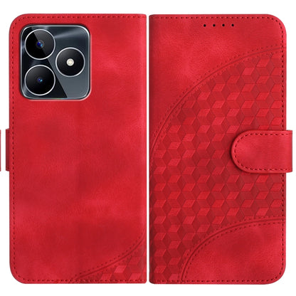 Elephant Head Embossed Phone Leather Case with Lanyard, For Realme GT 6 / GT 6T, For Realme C63 / C61 Global, For Realme 12 5G Global, For Realme 12+ 5G Global, For Realme 12 Pro 5G Global/12 Pro+ 5G Global, For Realme GT5 Pro, For Realme C53/Narzo N53...