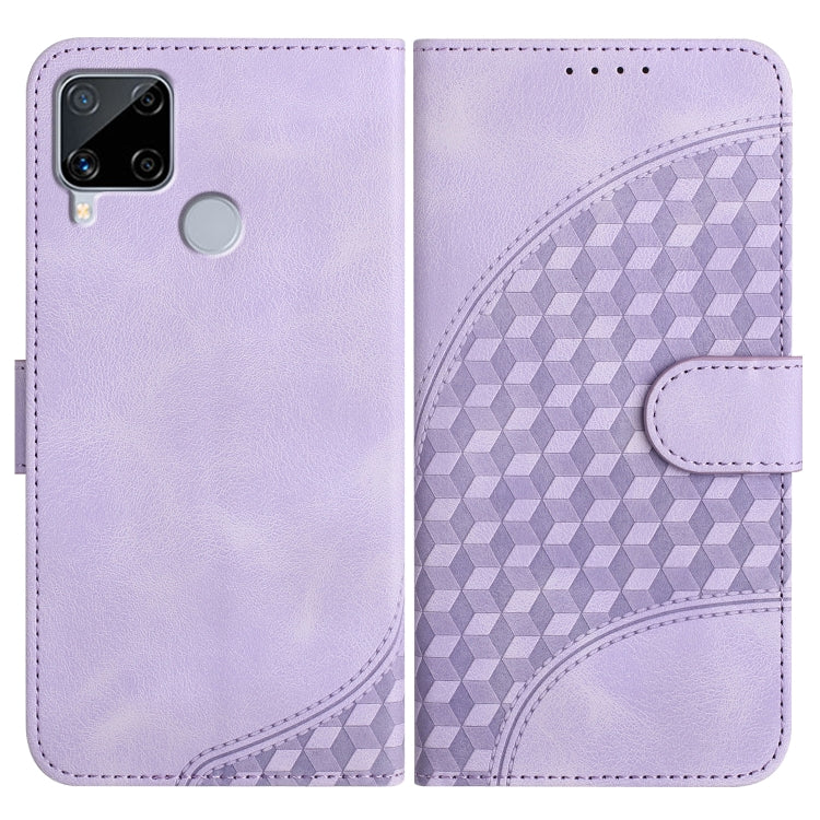 Elephant Head Embossed Phone Leather Case with Lanyard, For Realme 10 4G, For Realme C30 4G/Narzo 50i Prime/C30s, For Realme 9 Pro+, For Realme C20 / C11 2021 / C21, For Realme C12/C15/C25/C25s/7i Global/Narzo 20, For Realme 8/8 Pro                    ...